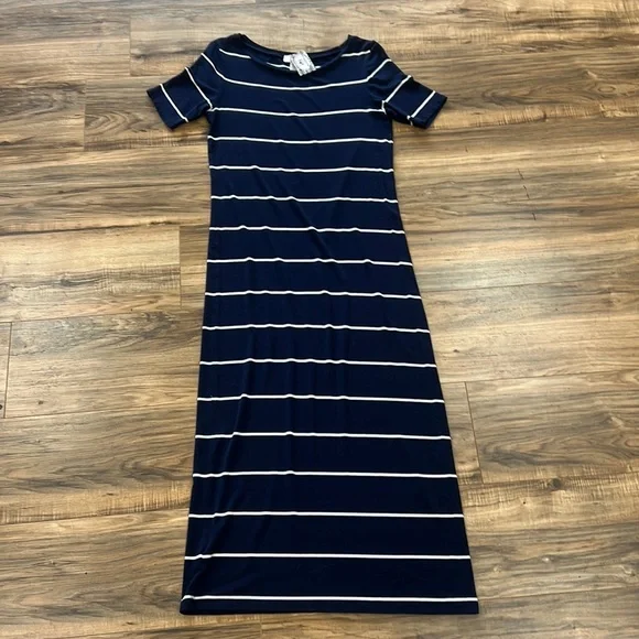 Ann Taylor | Dresses | Ann Taylor Loft Navywhite Striped Tshirt Maxi Dress  | Poshmark